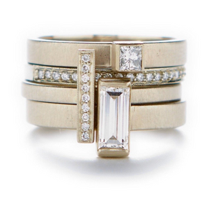 Stacking Baguette Large White Diamond