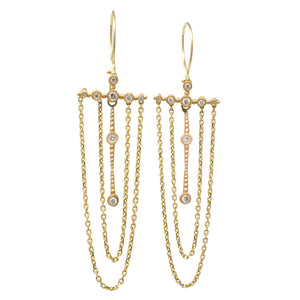 Dreamy Drip Diamond Chain Earrings