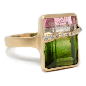 Watermelon Tourmaline Ring