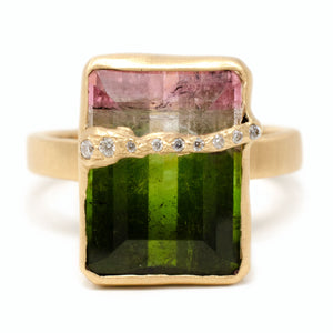 Watermelon Tourmaline Ring