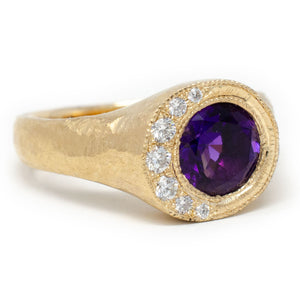 New Moon Amethyst Ring