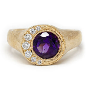 New Moon Amethyst Ring