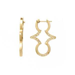 Spare No Spear Diamond  Hoop Earrings