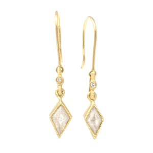 Blockette Kite Opaque Diamond Earrings